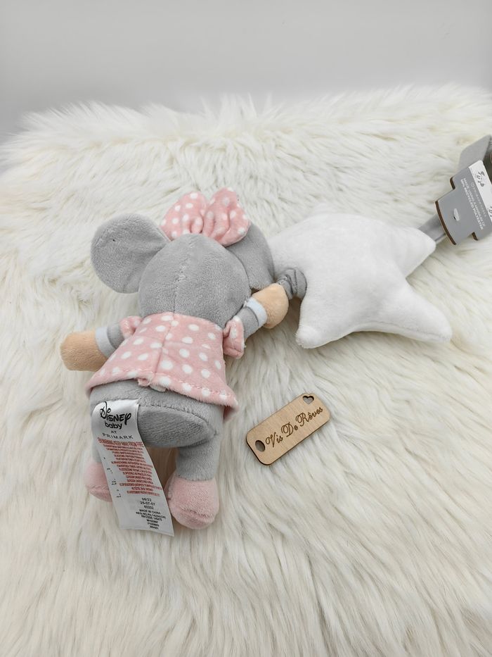 Doudou peluche musical Minnie Rose gris étoile Disney Primark - photo numéro 3