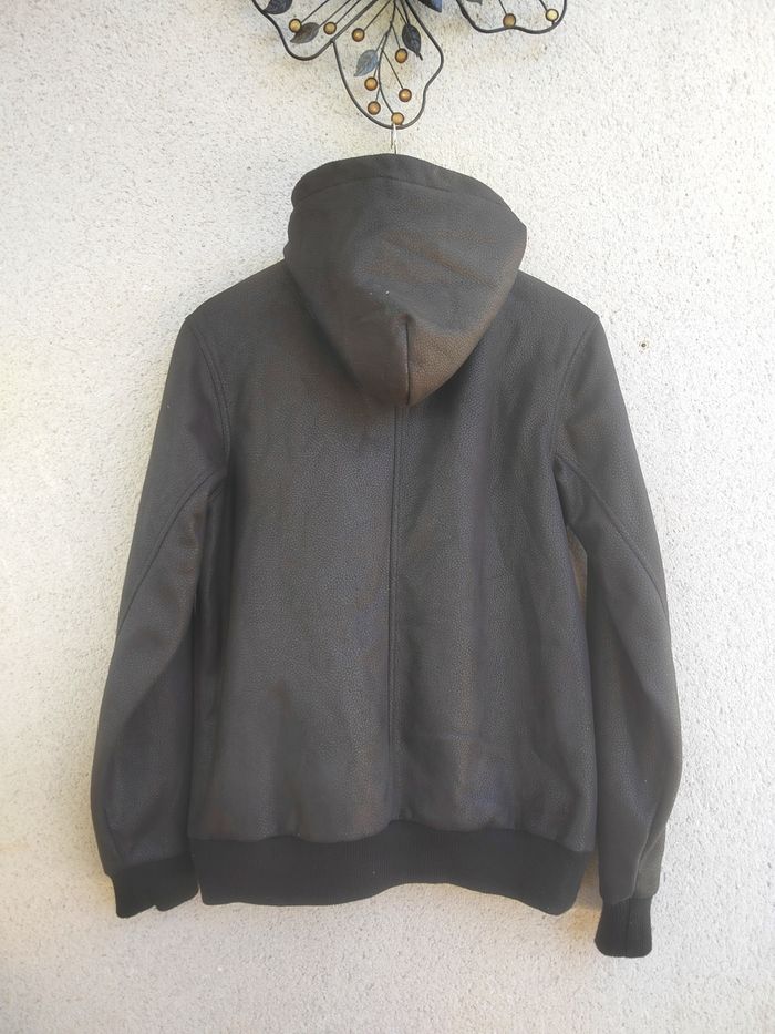 Veste Obey propaganda homme M noire style cuir capuche streetwear casual – très bon état - photo numéro 5
