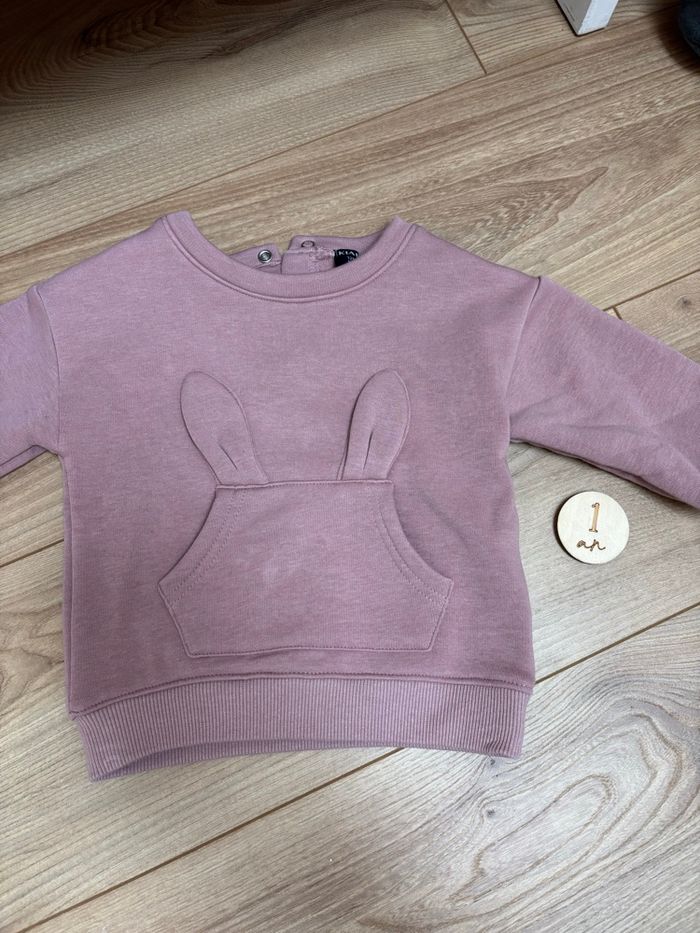 Pull rose lapin 12 mois - photo numéro 1