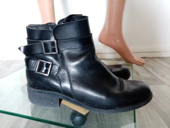 Bottines cuir noir 39