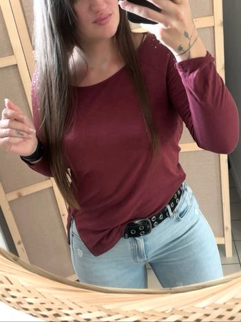 Haut Esprit  bordeaux - Taille S