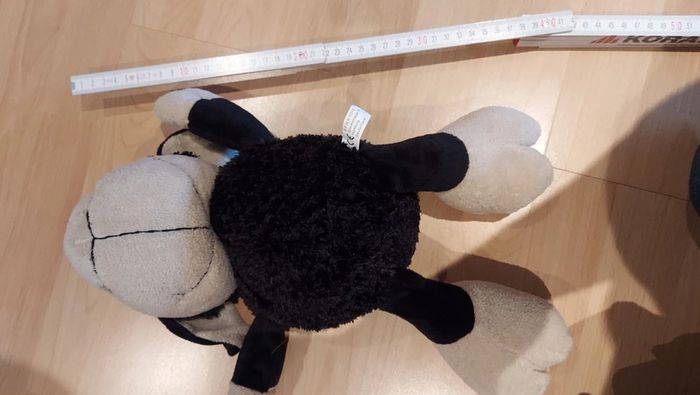 Peluche mouton noir et blanc - photo numéro 4