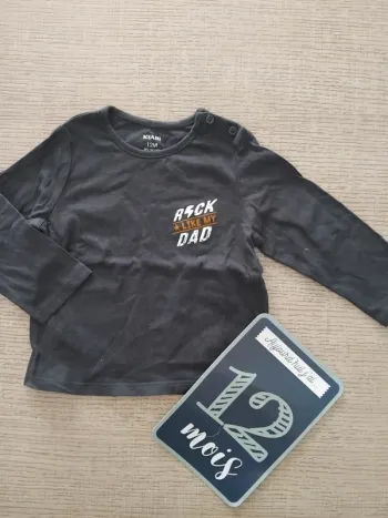 Haut manches longues 12 mois / 73-76 cm