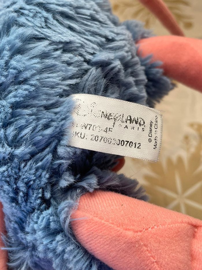 Peluche Rémy Ratatouille Disneyland Paris Disney rat gris bleu - photo numéro 6