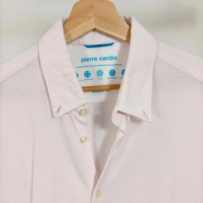 Chemise rose pâle manches courtes Pierre Cardin – modern fit – taille L A1009 - photo numéro 2