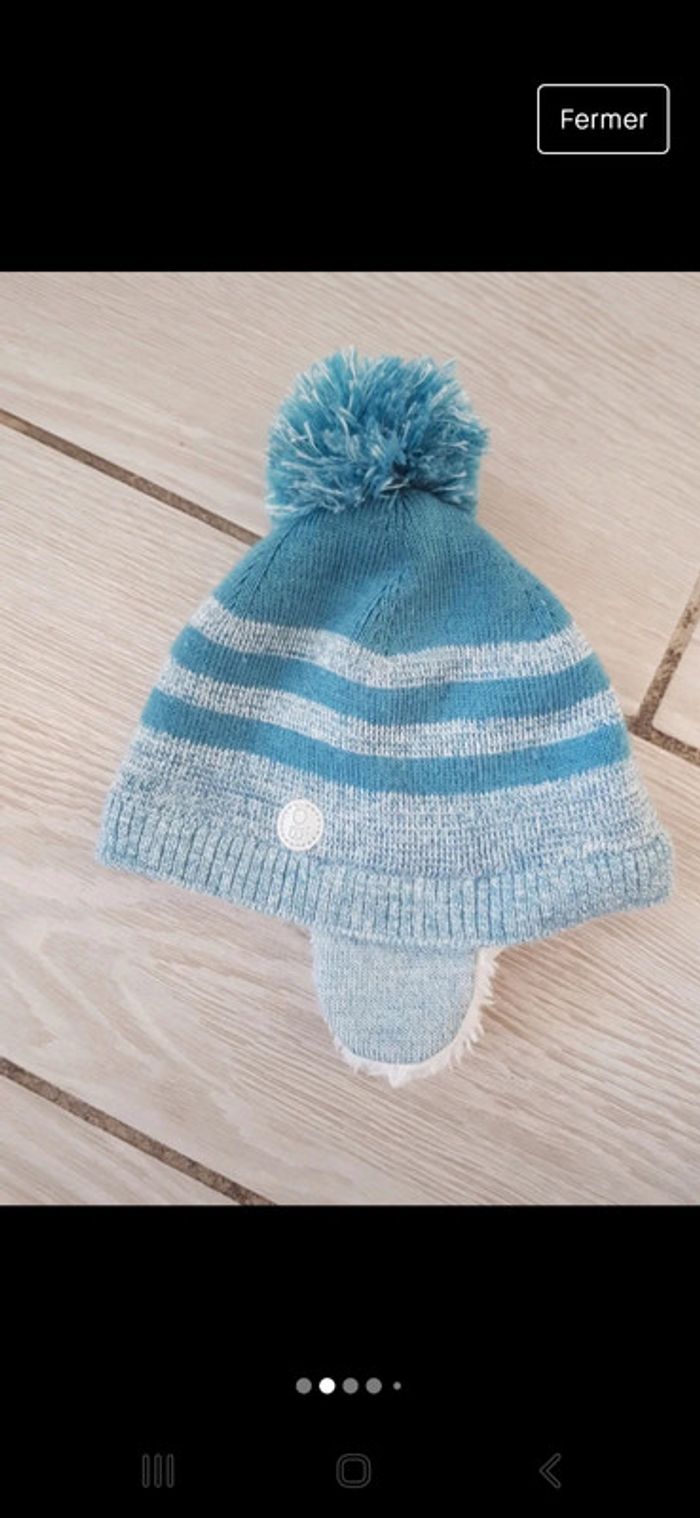 Ensemble neuf bonnet moufle bébé 0.6 mois - photo numéro 2
