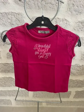 Tee shirt fille 3 ans tao tape à l’œil rose