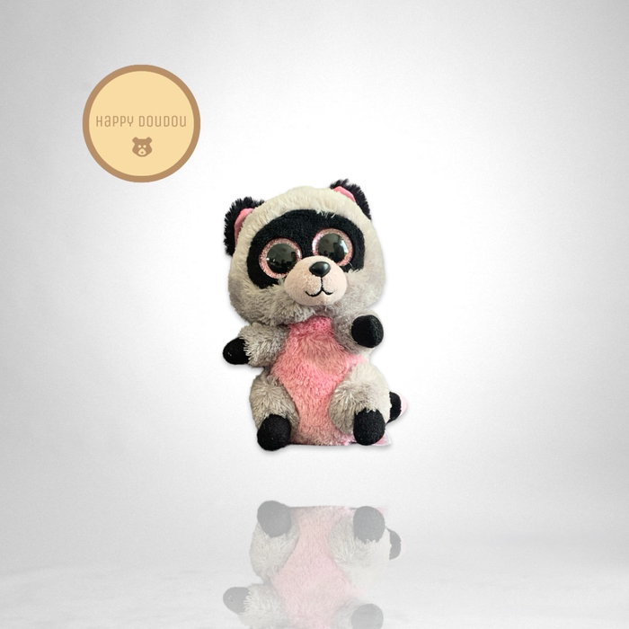 Peluche raton laveur gris rose Rocco 2014 TY A942