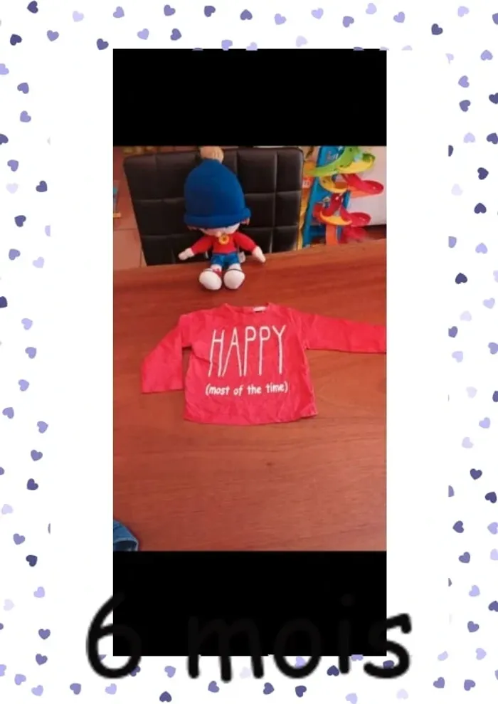 Lot de tee shirt manches longues 9 mois - photo numéro 7