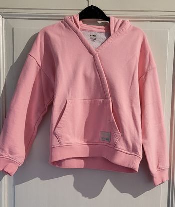 Sweat capuche rose 