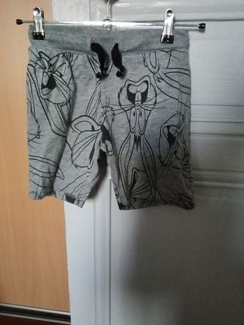 Bermuda Looney Tunes gris et noir