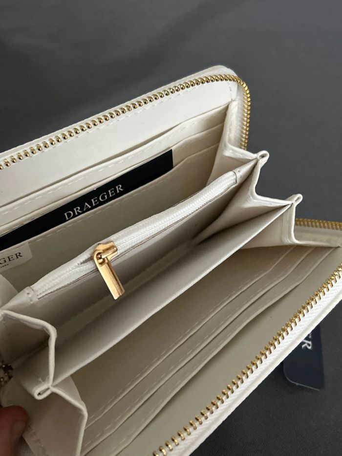 Pochette blanche femme / Cœur / Portefeuille Draeger - photo numéro 3