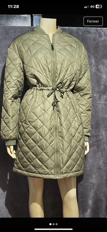 Manteaux  matelassé veste fine idéal pour mi saison vert kaki camaïeu taille s