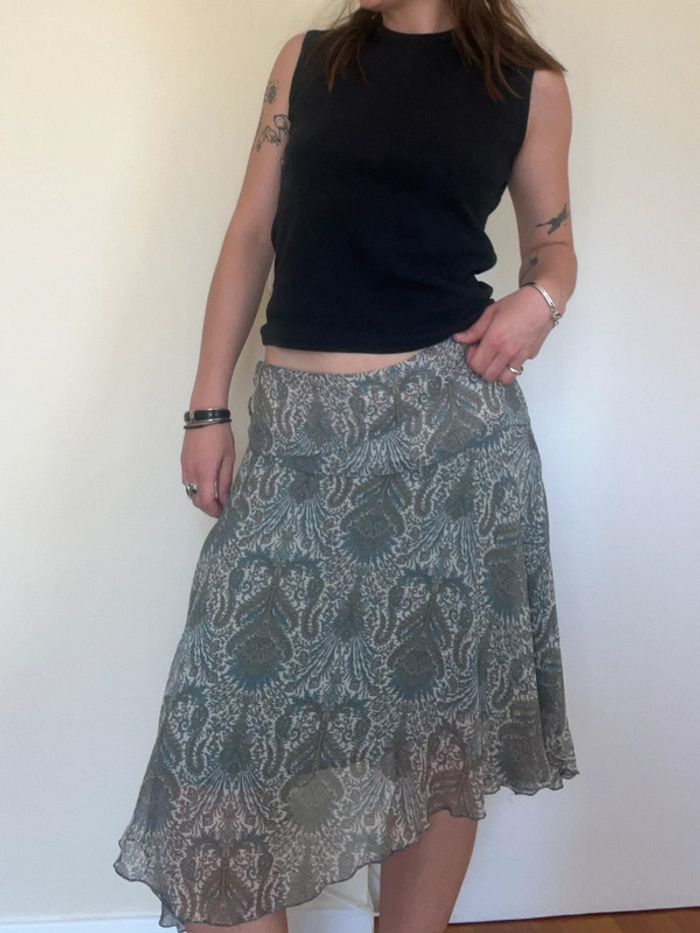 Jupe legere imprimé baroque y2k - cute print skirt bohemian vibe