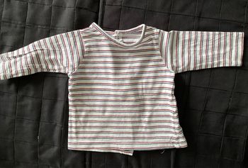 Tee shirt à manches longues rayé Vertbaudet 3 mois