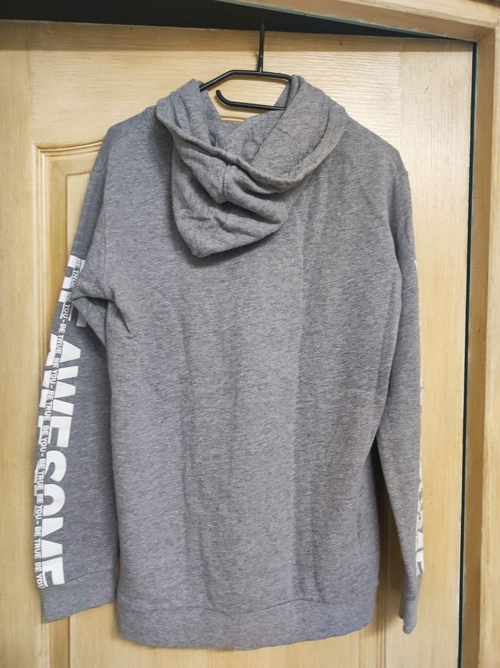 Sweat homme à capuche S , 16 ans gris - photo numéro 4