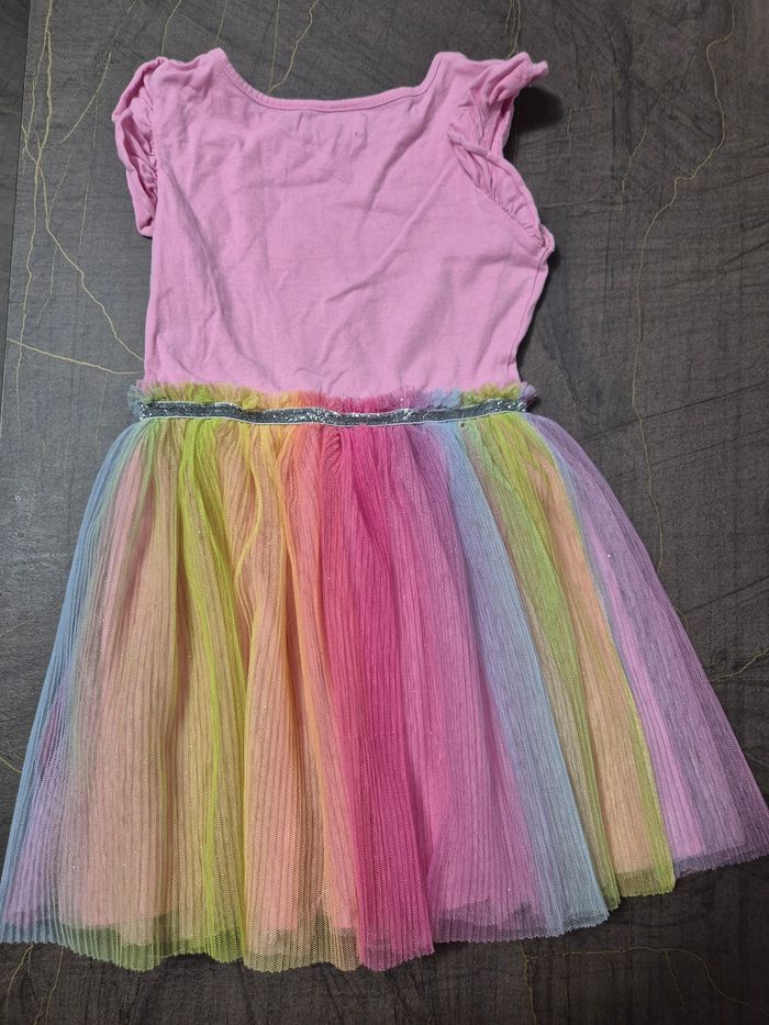 Robe 4 ans licorne avec tulle multicolore été printemps - photo numéro 2