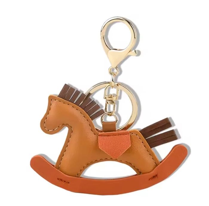 Porte-clés sac inspiration cheval cuir