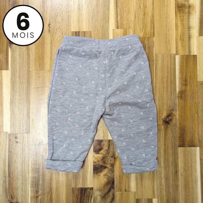Pantalon Jogging gris - bébé fille 6 mois - photo numéro 2
