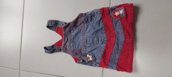 Robe à bretelles en jeans doublure 18 mois