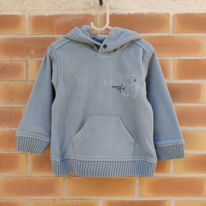 Pull hiver sweat  polaire à capuche garçon 3 ans bleu – très bon état - photo numéro 4