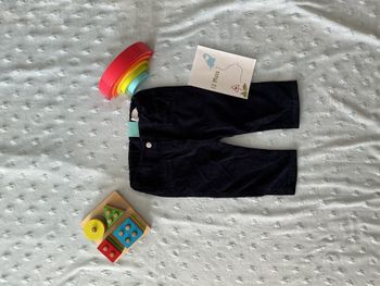 pantalon en velours marine u tout petits 12 mois taille réglable