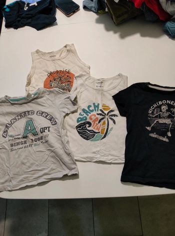 Lot débardeur été garçon 4 ans