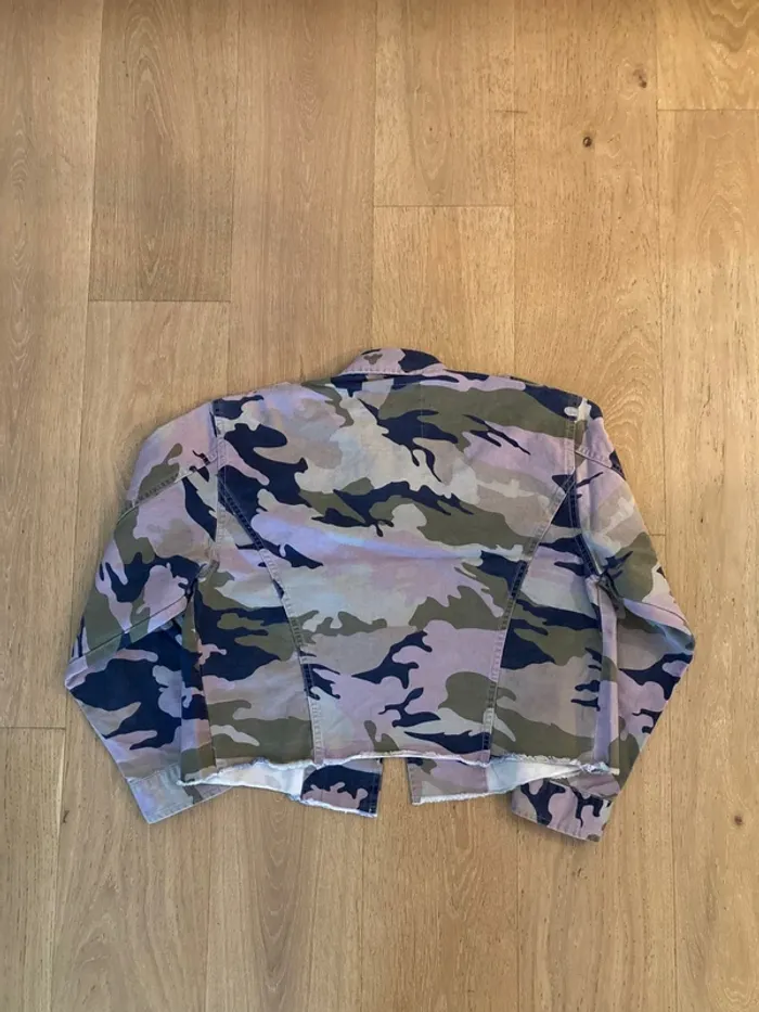 Zadig & Voltaire veste camouflage parme légère courte coton - photo numéro 6