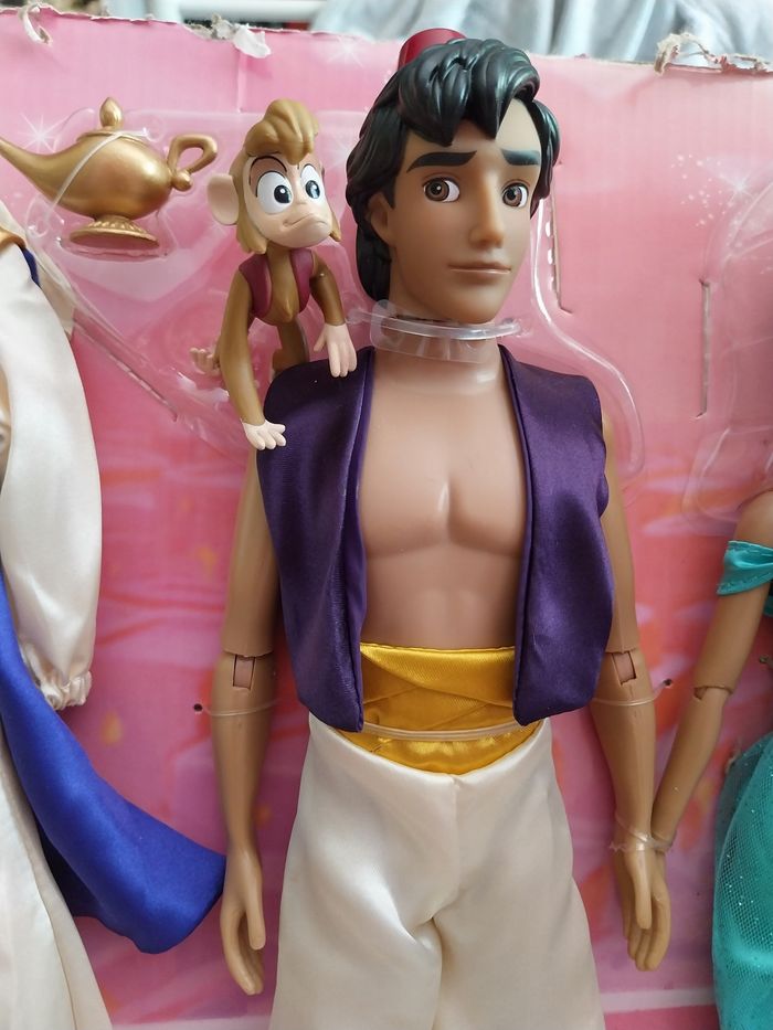 Couple de Poupées Aladdin singe Abu et Jasmine- Coffret de poupées Aladdin Disney - photo numéro 4