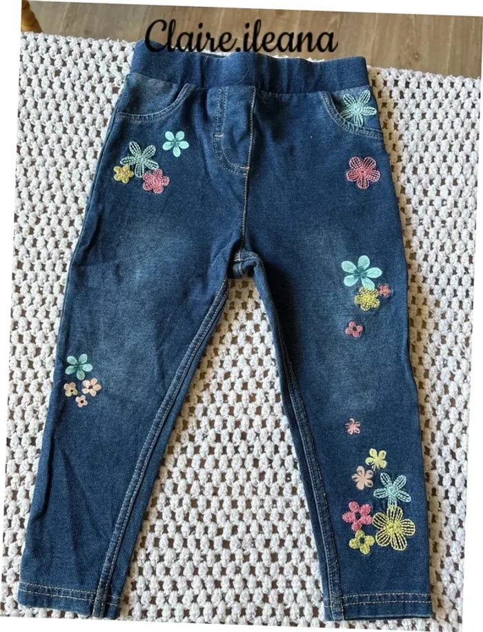 🛑 pantalon jean élastique 🛑 18 mois