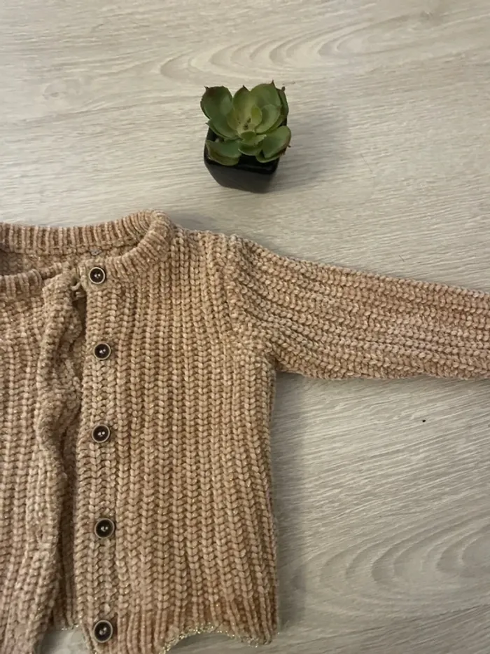 Gilet en laine marrons clair - photo numéro 4