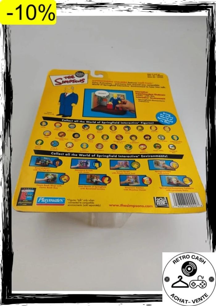 Figurine articulée Playmates Toys The Simpsons Super-Intendant Chalmers Series moc 2002 - photo numéro 4