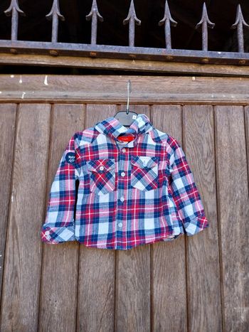 Chemise a carreau avec capuche bébé garçon 18 mois taissaia