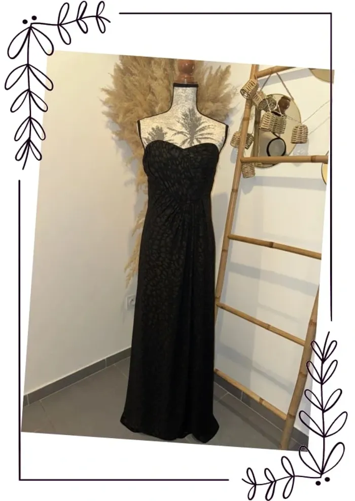 Robe longues bustier léopard doré