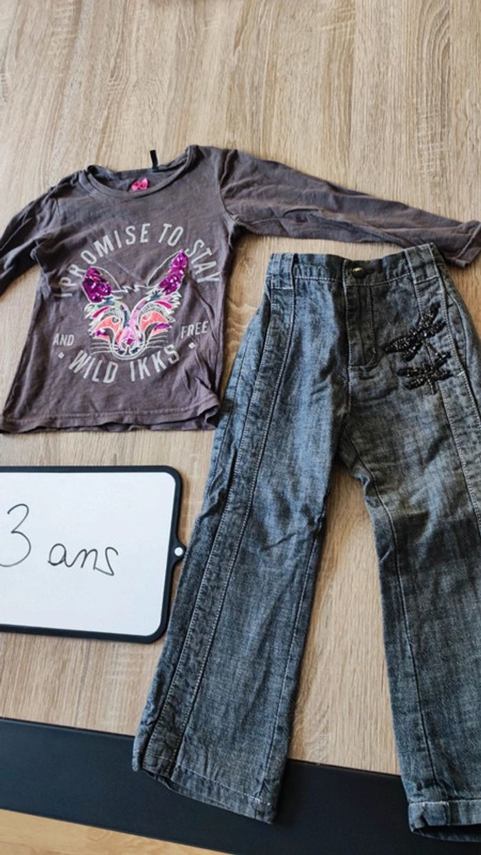 T-shirt et pantalon taille 3 ans - photo numéro 2