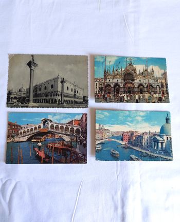 Venise Venezia Lot 4 Cartes postales anciennes CPA année 50 Italie Italy