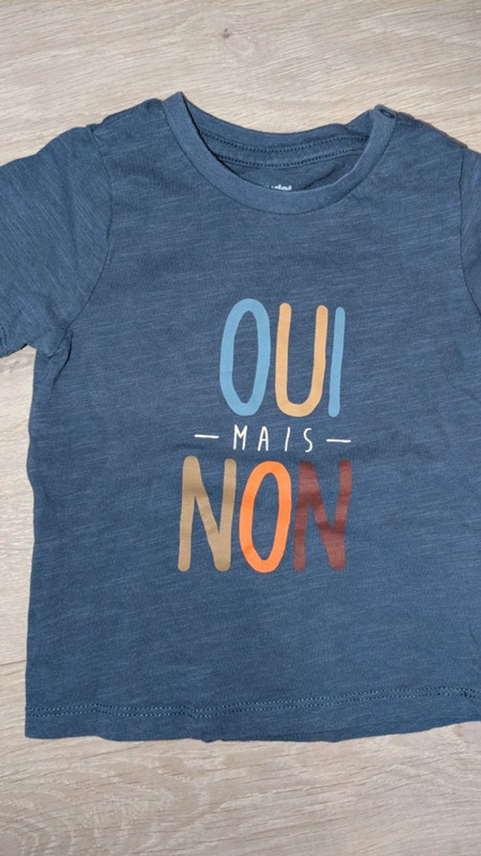 T-shirt bleu bébé 18 mois garçon - photo numéro 2