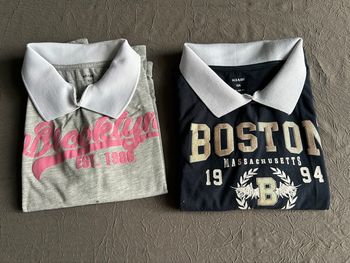 Lot de 2 t-shirts/polo manches longues fille
