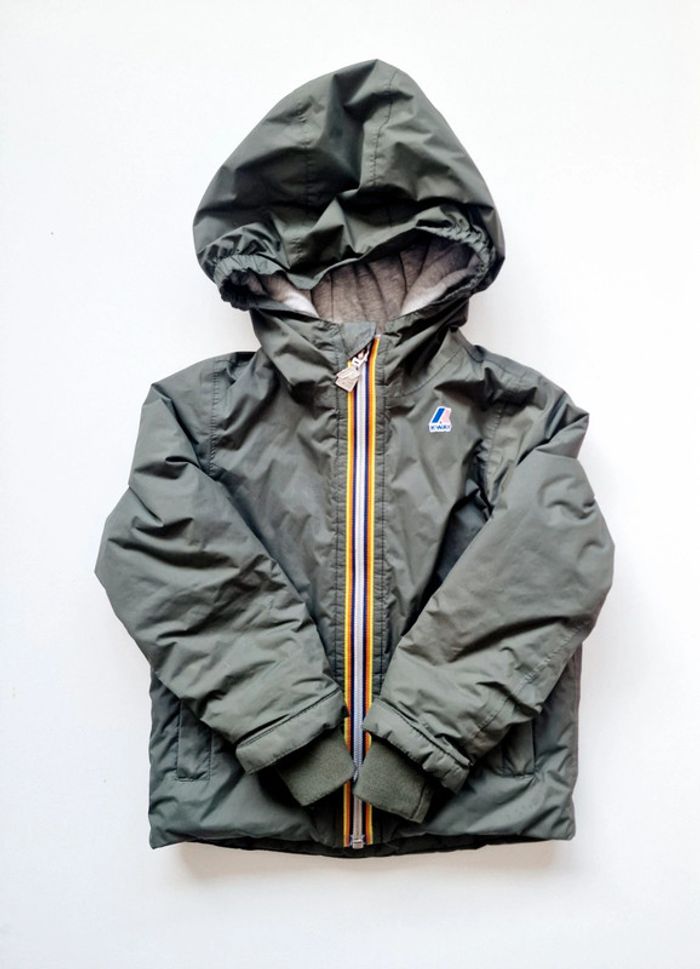 K-way - Veste manches longues, avec capuche - Jacques / Jack Plus Padded - Kaki (3 ans)