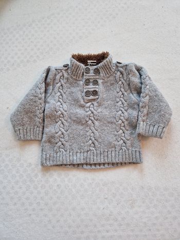Pull gris tape a l'œil 6 mois