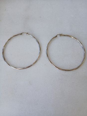 Créoles torsadées en argent