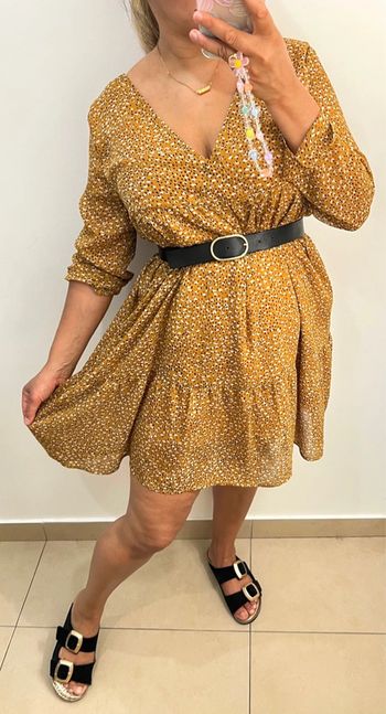 Robe courte fluide imprimée