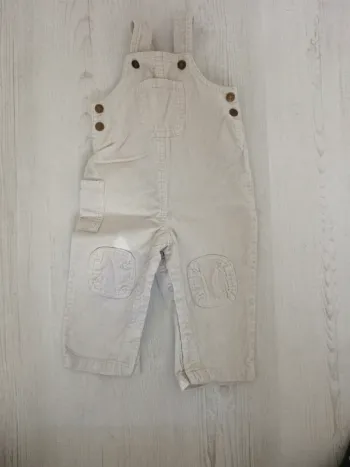 Salopette velour épais beige 18 mois