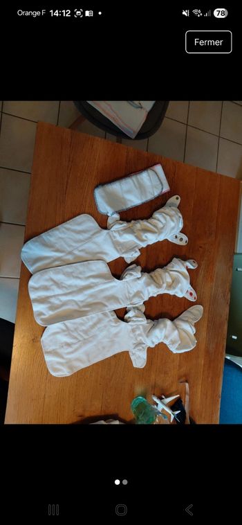 Lot de 3 couches de nuit Raspies + 1 insert