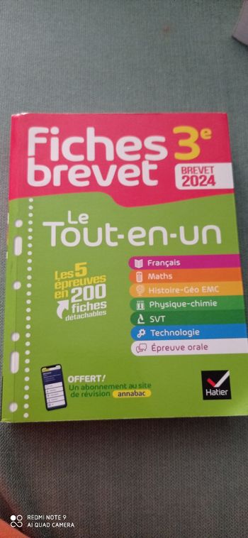 Fiches brevet 3éme