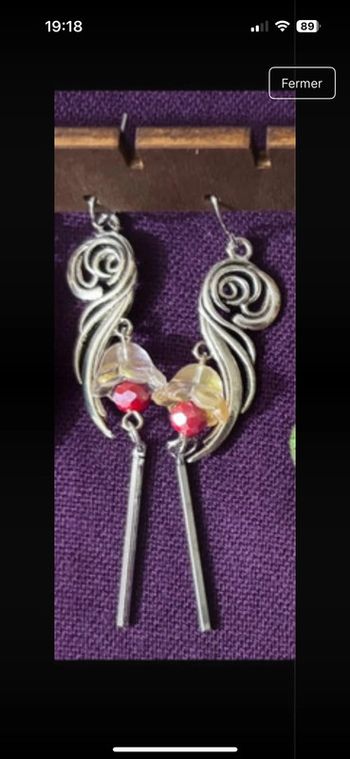 Superbes boucles d'oreilles fairycore cloche de fleur faites main neuves