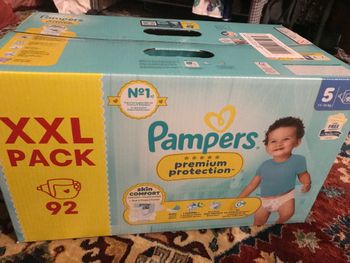 Neuf maxi xxl paquet de couches pampers premium protection taille 5 soit 92 couches culotte