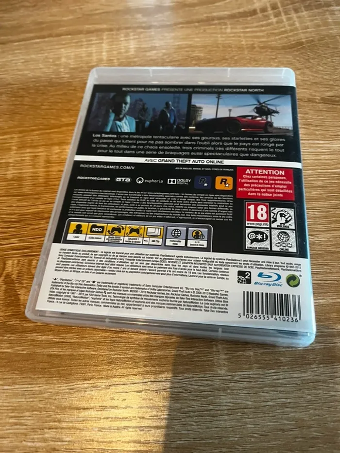 Jeu vidéo PS3 Gta 5 - photo numéro 2