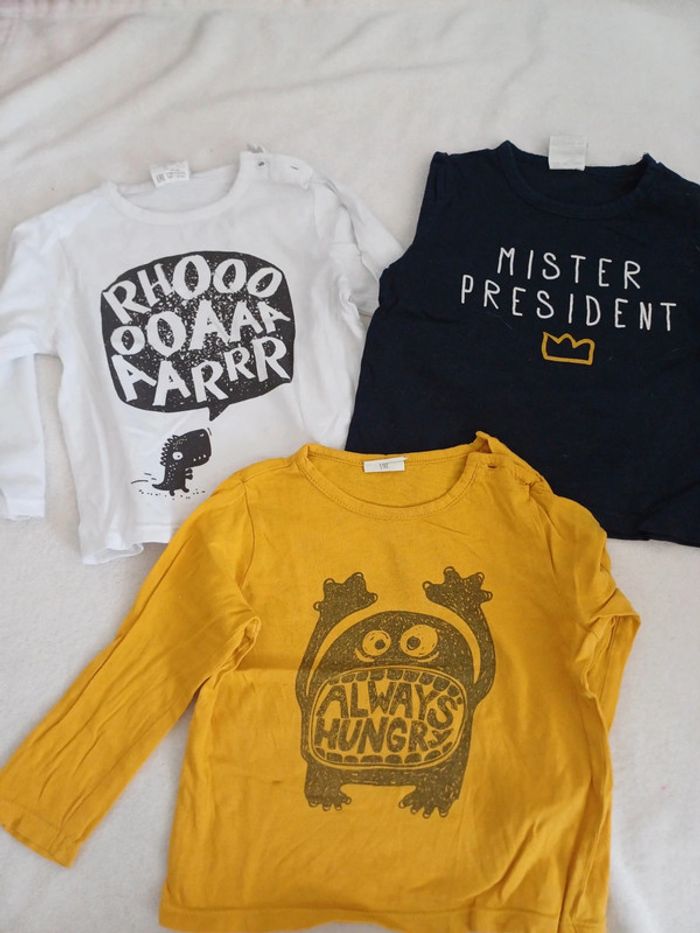 Lot 3 t-shirts 18 mois kiabi