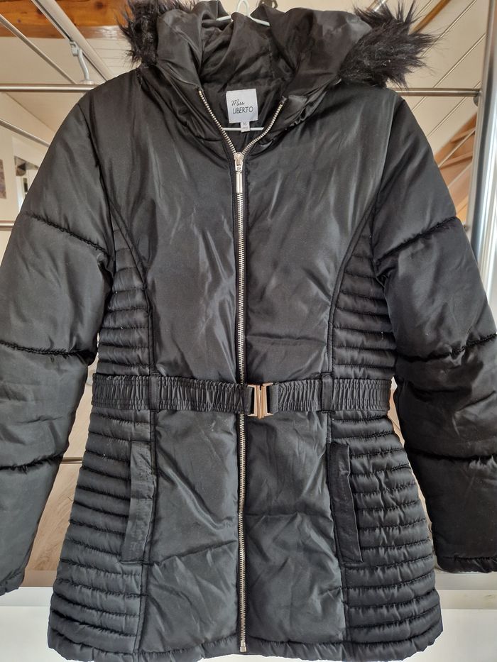 Manteau long noir taille 16 Miss Liberto